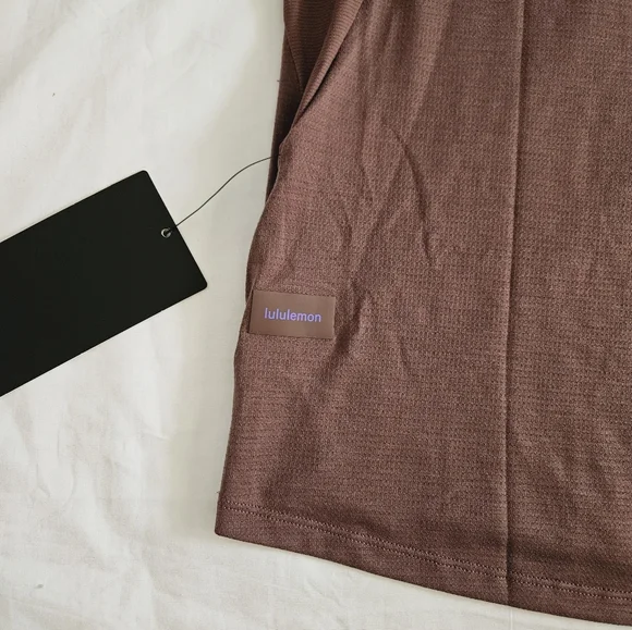 Lululemon Ventilated Hiking Short Sleeve Shirt DKOX Dark Oxide Brown Men’s M - Picture 5 of 6
